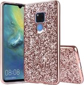 Glittery Powder Shockproof TPU Case voor Huawei Mate 20 (Rose Gold)