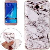 Voor Galaxy J7 (2016) / J710 Wit Marmering Patroon Zachte TPU Beschermende Cover Case