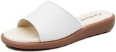 Eenvoudig en modieus Antislip Slijtvaste sandalen Pantoffels voor dames (kleur: wit Maat: 35)