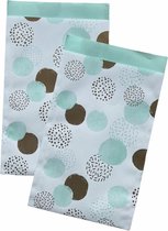 Cadeauzakjes Mint met Stippen - 17x25cm