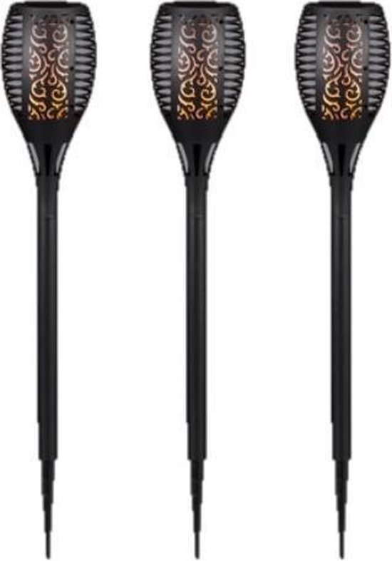 solar tuinlampen - set van 4 - voor in de grond - schemersensor