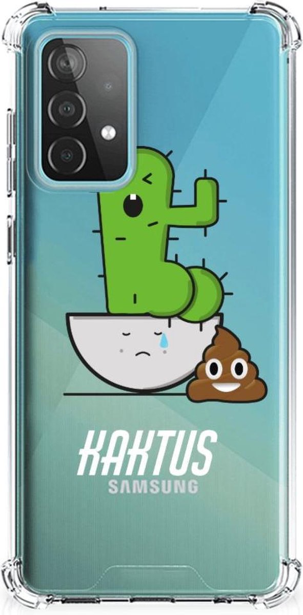 Samsung Galaxy A52 4G/5G Stevig Bumper Hoesje Cactus Poo