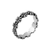 Ringen dames | Zilveren ring, bloemetjes