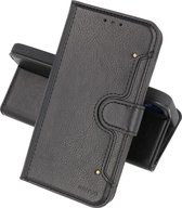 KAIYUE - Luxe Portemonnee Hoesje - Pasjeshouder Telefoonhoesje - Wallet Case - Geschikt voor iPhone 12 mini - Zwart