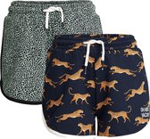 WE Fashion Meisjes sweatshort met print, 2-pack