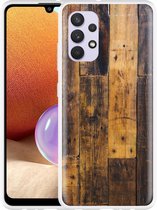 Hoesje Geschikt voor Samsung Galaxy A32 4G Special Wood