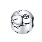 Sterrenbeeld kreeft bedel zirkonia | zodiac cancer bead | Zilverana | geschikt voor Biagi , Pandora , Trollbeads armband | 925 zilver