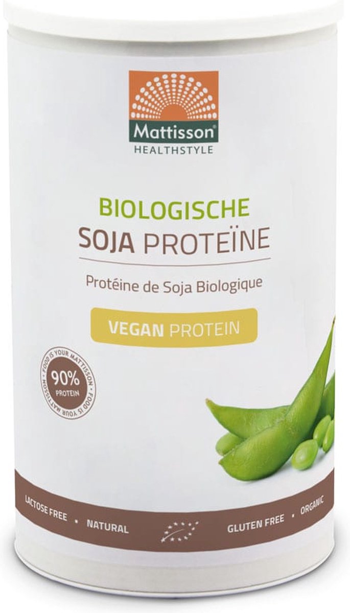 Goedkoopste Mattisson - Biologische Soja Proteïne Poeder - 90 Eiwit - Vegan Eiwit Shake - 350 Gram