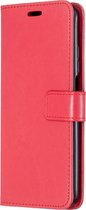 Portemonnee Book Case Hoesje Geschikt voor: Xiaomi Mi 10T Lite -  rood