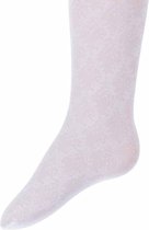 Kinderpanty wit met bloemmotief-122/128