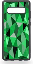 Green triangles Telefoonhoesje - Samsung Galaxy S10+