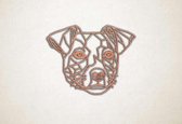 Line Art - Hond - Jack Russel - M - 60x77cm - Multiplex - geometrische wanddecoratie