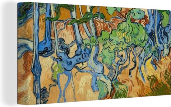 Racines d'arbre - peinture de Vincent van Gogh 80x40 cm - Tirage photo sur  toile... | bol