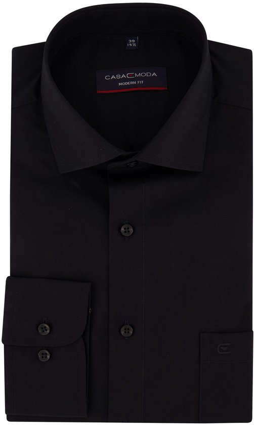 Casa Moda Chemise Uni Noir Kent Modern Fit - 43