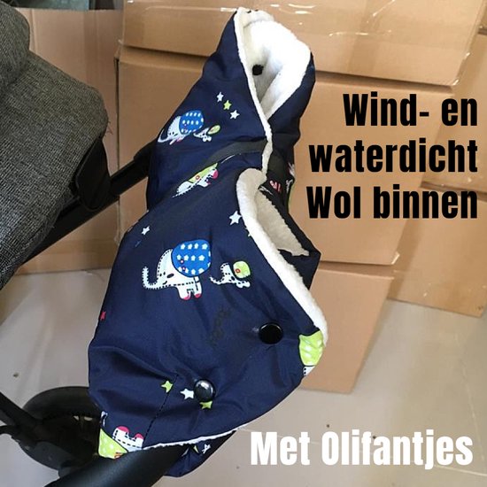 KIDIZ® Handwarmer Wandelwagenhandschoenen Handpop met warme pluche