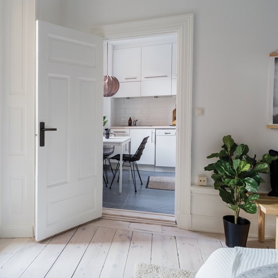 AXA Veiligheidsbeslag Oval Achterdeur Zwart Smal Schild Met SKG 3 Sterren 92 Mm