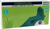 Merbach handschoenen soft-nitrile poedervrij aloe vera, groen - Small- 100 x 100 stuks voordeelverpakking
