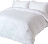 Homescapes Parure de lit Blanc 100% coton BIO 400 fils 150 x 200 cm