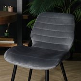 Eetkamerstoel Vinnies antraciet velvet design stoel