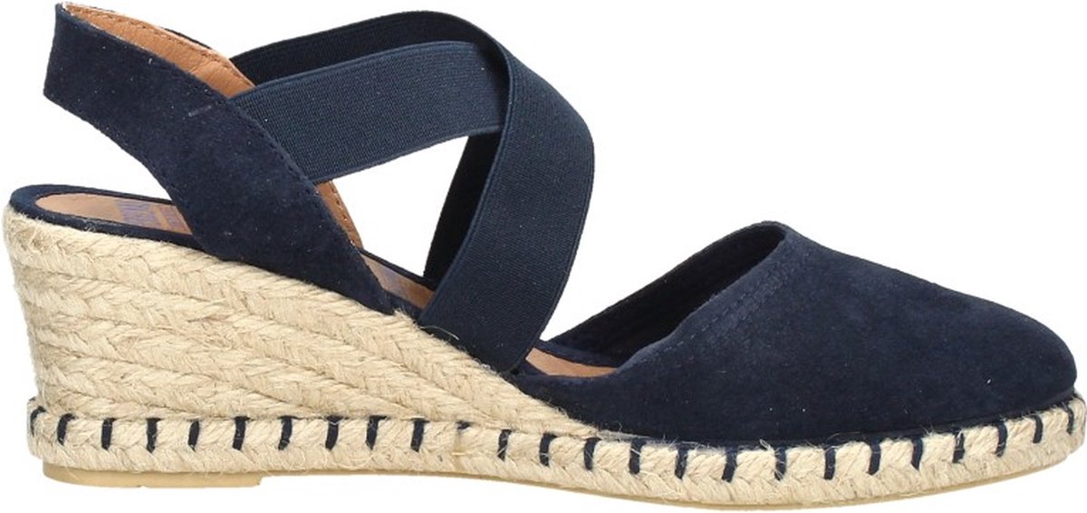 Verbenas Mila Sandalen Touwzool - Blauw - Maat 37