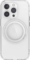 Casify geschikt voor iPhone 14 Pro MagSafe Hoesje met 360° verstelbaar Kickstand Standaard - Transparant