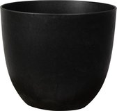 Cache-pot / pot de fleurs aspect pierre naturelle Dia 23 cm et Hauteur 20 cm en Artstone noir pour intérieur / extérieur