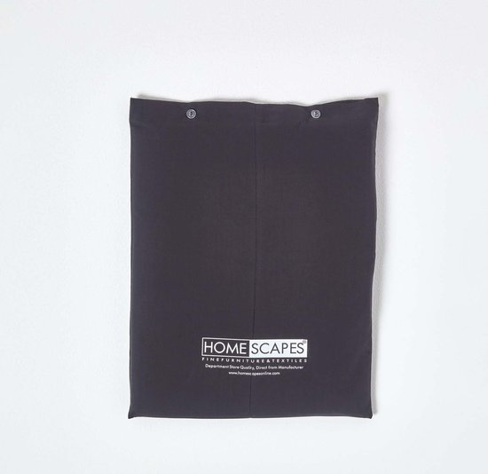 Homescapes - Parure de lit 100 % coton égyptien - 200 fils - Zwart - 200 x 200 cm