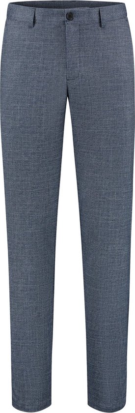 Gents - Pantalon uni melange blauw - Maat 60