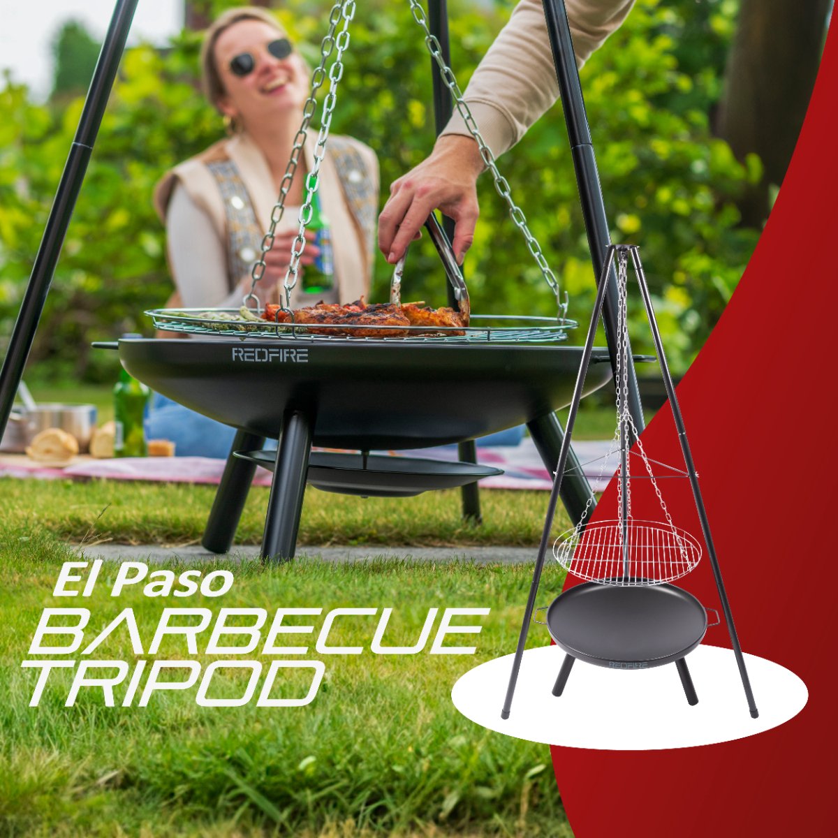 RedFire Trépied BBQ - Noir