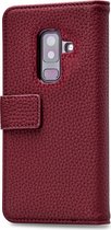 Mobilize Elite Gelly Telefoonhoesje geschikt voor Samsung Galaxy A6 Plus (2018) Hoesje Bookcase Portemonnee - Bordeaux Rood