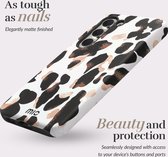 MIO Hoesje geschikt voor Samsung Galaxy A55 MagSafe Telefoonhoesje Hardcase | MIO Backcover | Geschikt voor MagSafe | Geschikt voor Draadloos Opladen met Magnetische Ring | MagSafe Case - Leopard | Zwart,wit