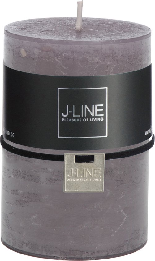 J-Line cilinderkaars Graniet - medium - 48U - 6 stuks