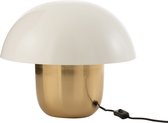 J-Line lampe Champignon - métal - blanc/or - small