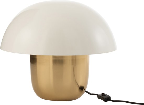 J-Line lamp Paddenstoel - ijzer - wit/goud - small