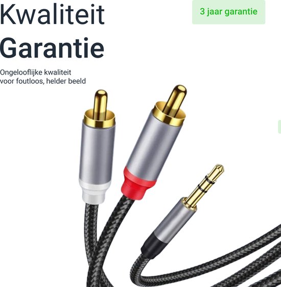 MillSO RCA to Jack Cable Stereo Audio Aux 3.5mm Jack to 2 Chinch RCA Y
