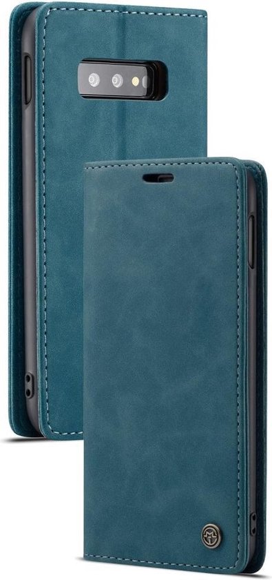 CaseMe Book Case - Samsung Galaxy S10e Hoesje - Blauw | bol.com