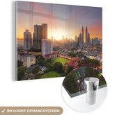 Peinture sur verre - Skyline Kuala Lumpur, Malaisie - 180x120 cm - Peintures Plexiglas