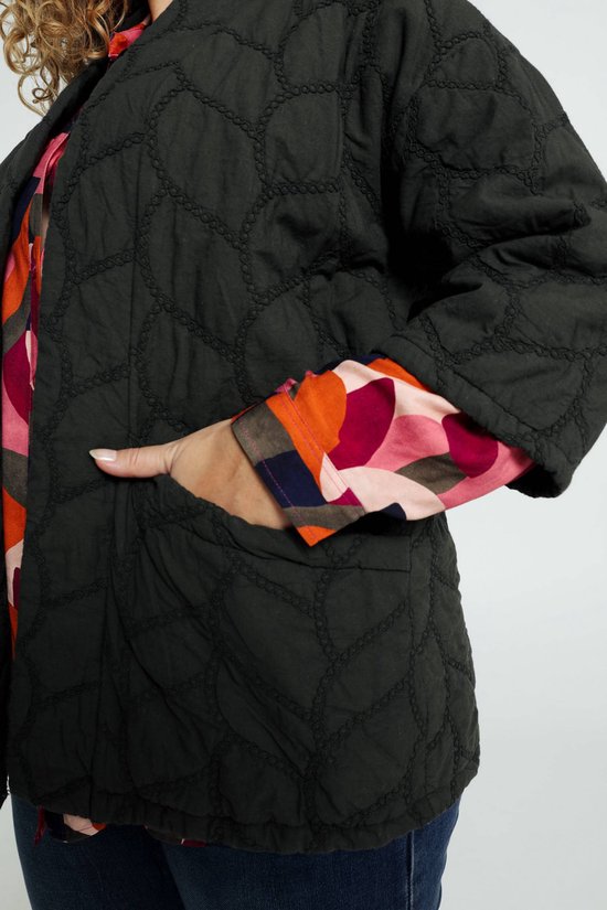 Paprika Geborduurd jasje in kimonostijl