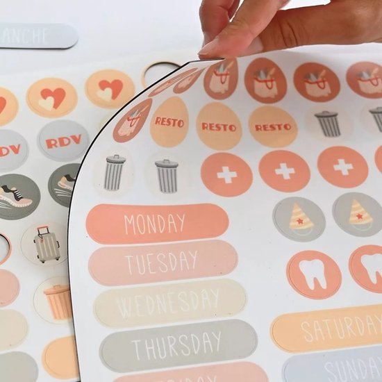 Magnetisch whiteboard, familieplanner, weekplanner, maandplanner, dagplanner, to-do-lijst, afwasbaar, magneetbord voor koelkast, maandkalender, memobord, afsprakenplanner voor thuis, kantoor, keuken