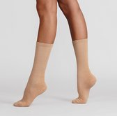 Silky Dance Chaussettes de Danse Antidérapantes - Chaussettes de Ballet - Chaussettes de Yoga Modernes, Contemporaines - Compression - Beige - Taille S (EU 33 - 36)