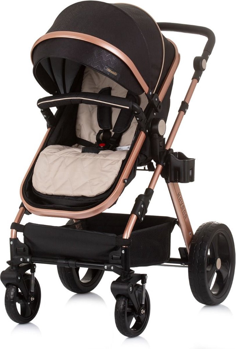 Chipolino Havana Kinderwagen - 2-in-1 - Obsidian/Gold - afbeelding 3
