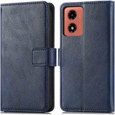 iMoshion Hoesje Geschikt voor Motorola Moto G04 / Moto G24 Hoesje Met Pasjeshouder - iMoshion Luxe Bookcase - Donkerblauw