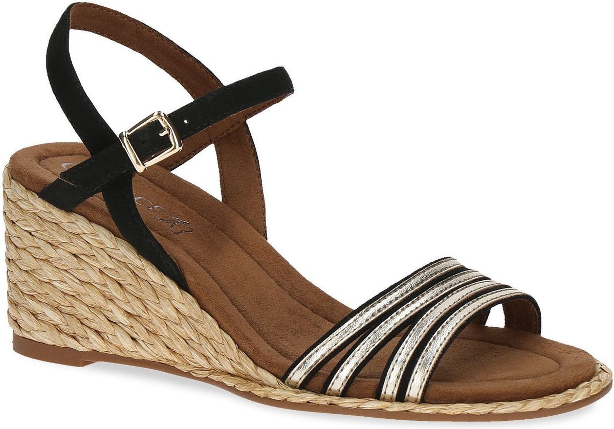 Caprice Dames Sandaaltje 9-28305-42 091 G-breedte Zwart
