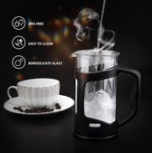 koffiezetapparaat- draagbare cafetière met drievoudige filters- hittebestendig glas met roestvrijstalen Franse pers 350ml