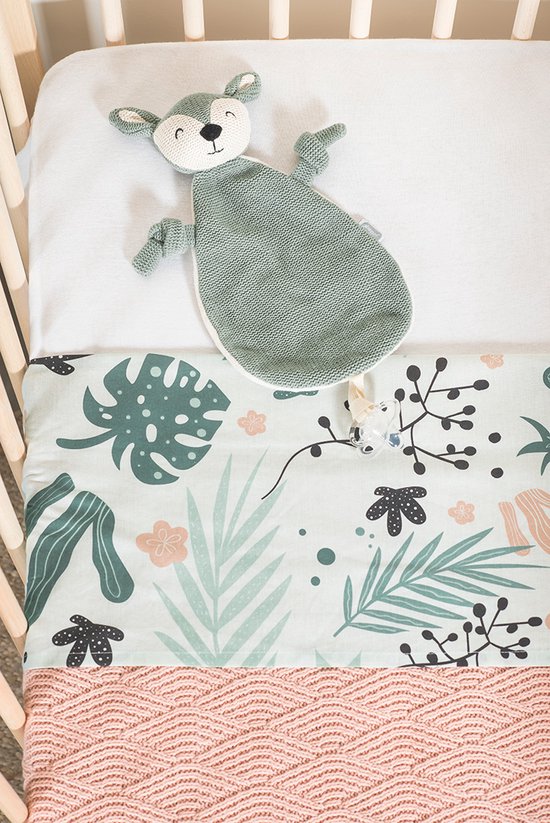 Jollein - Knuffeldoekje Deer (Ash Green) - Speenknuffel, Speendoekje Baby, Speendoek - Katoen van Jollein — afbeelding 4