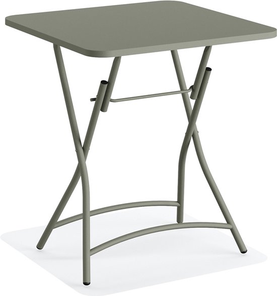 Table Pliante Bistro - Acier Vert - 60x60x74cm - Breeze - Giga Meubel