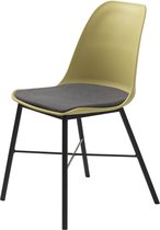 Chaise de salle à manger Jaune - Tissu/Textile - 54x47x83cm - Hauteur d'assise 47cm