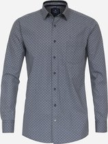 Redmond comfort fit overhemd - popeline - groen dessin - Strijkvriendelijk - Boordmaat: 49/50