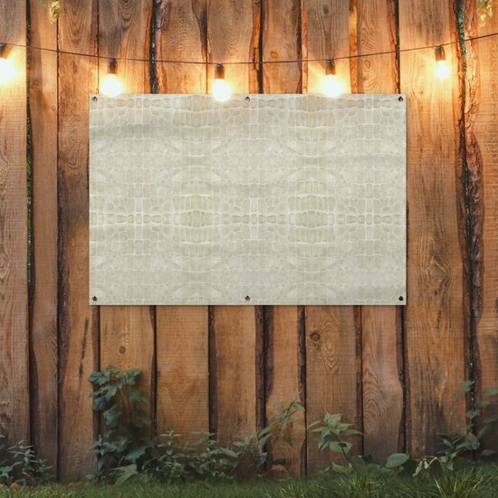 Affiche de jardin Cuir - Structure - Peau d'animal - 130x80 cm - Décoration murale extérieure - Affiche de jardin - Toile de jardin - Affiche de clôture - Peinture de jardin