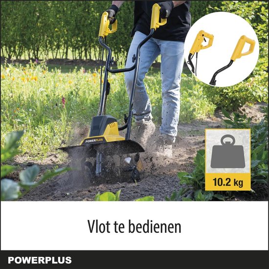 Powerplus Elektrische Grondfrees POWXG72010 - Elektrische Tuinfrees 1500 W met 6 Messen, Freesmachine Elektrisch - Tuingereedschap van Merkloos	 — afbeelding 2